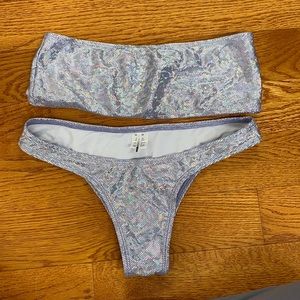 Purple sparkle fashion nova bikini